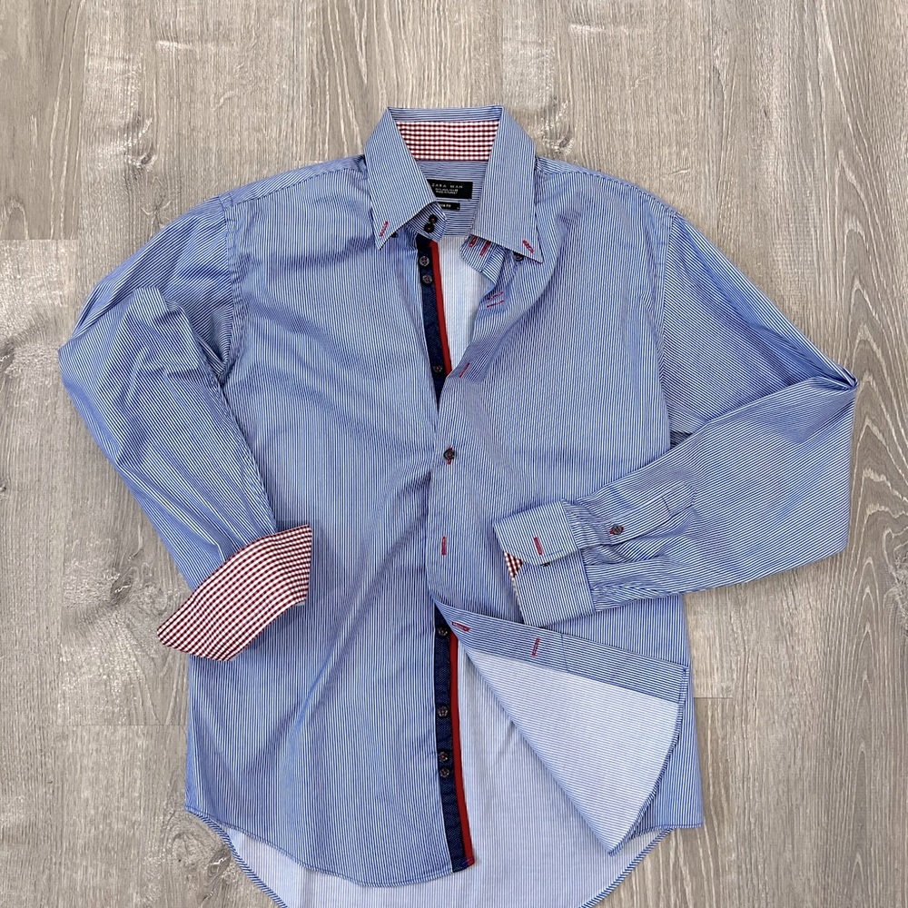 Zara Men, casual button down, slim fit